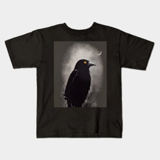 Dark Crow Halloween Kids T-Shirt